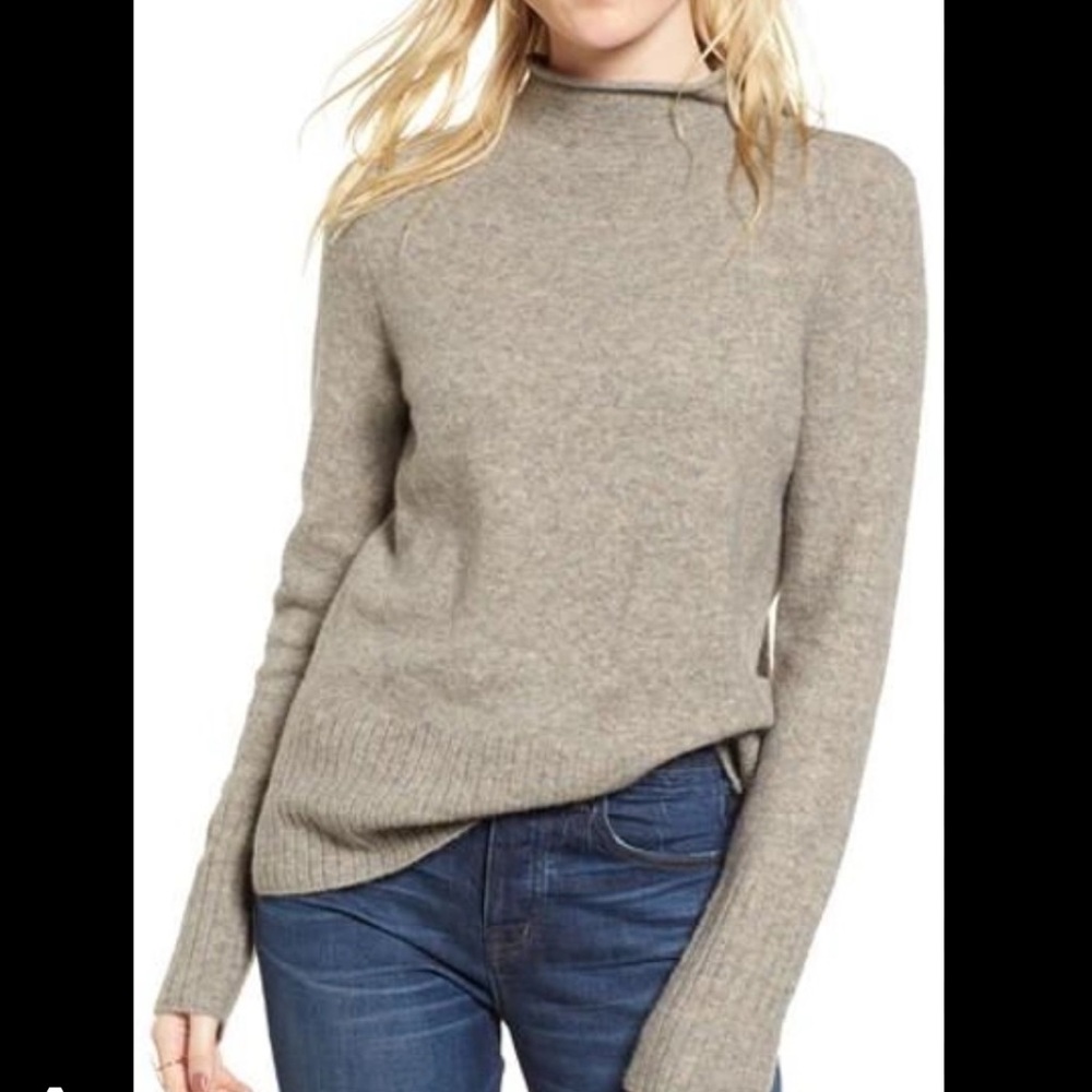 Inland Rolled Turtleneck Sweater In Heather Prism